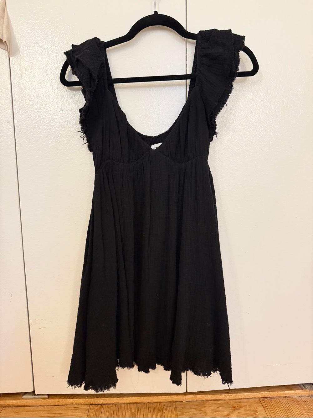 Princess Polly Black Babydoll Mini Dress | Cottagecore | Boho | Size S/M - Picture 2 of 4